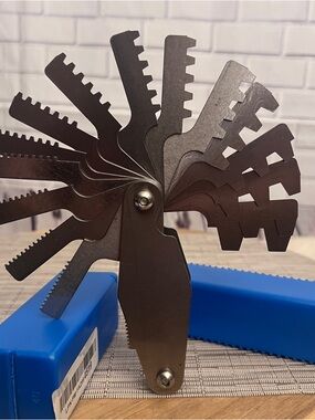 29 Degree Acme Screw Pitch Gauge Stainless Steel Thread Pitch Measuring Tool ...